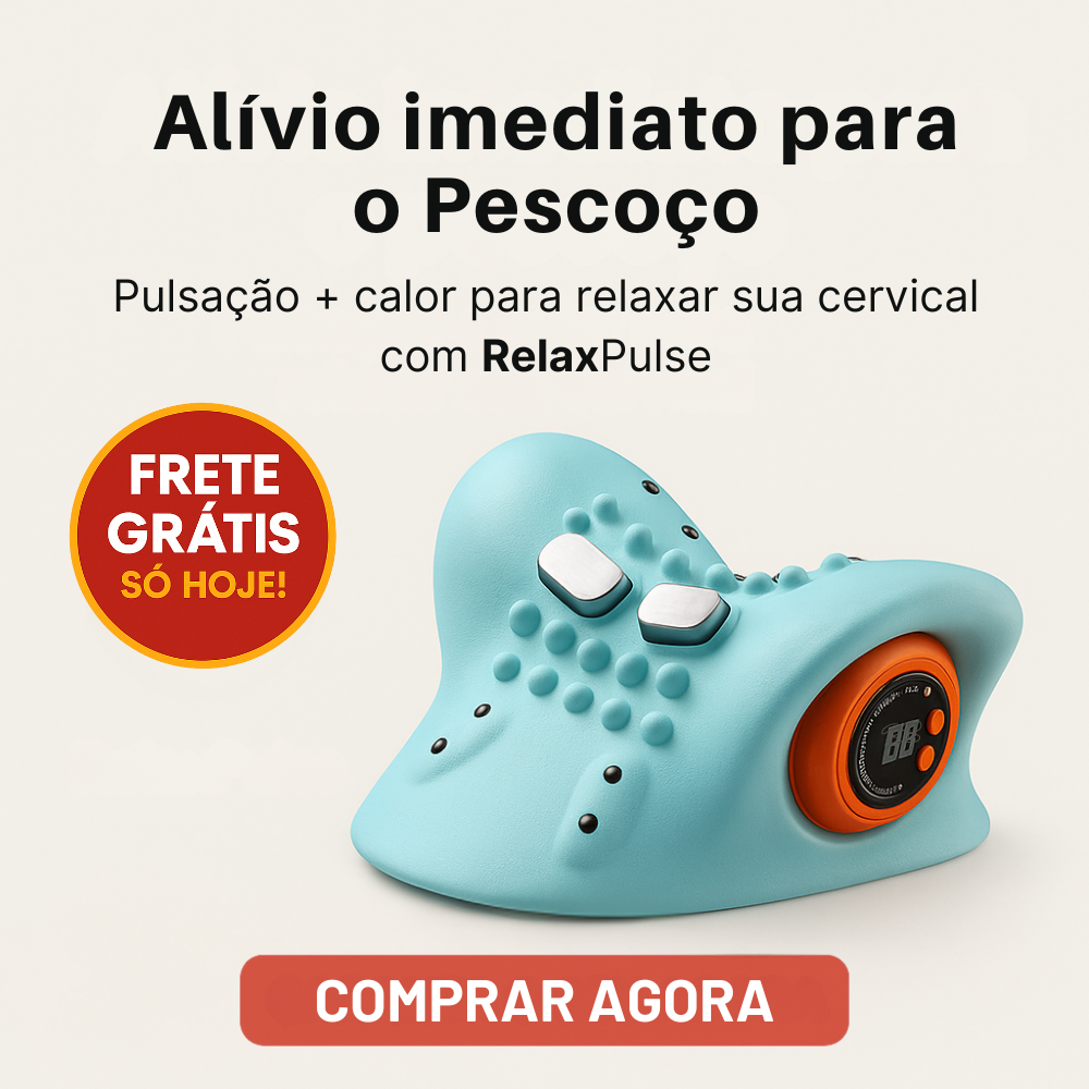 Massageador Cervical Inteligente RelaxPulse – Pulsação e Calor